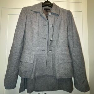 Women’s suit, skirt and jacket grey and white